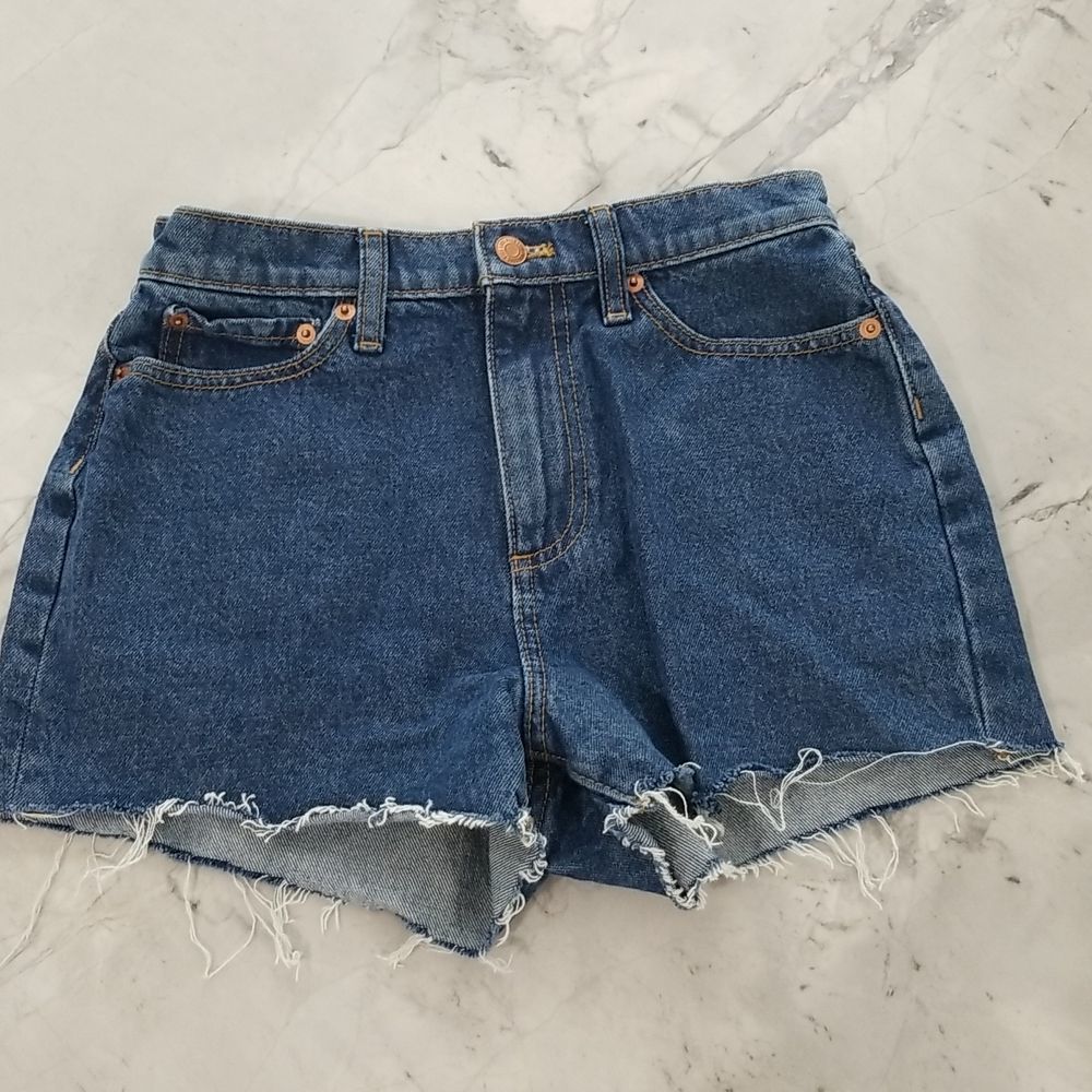 - Pink Victoria’s Secret denim cut off jean shorts, size 25